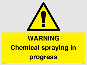 WARNING Chemical spraying in progress